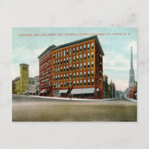 Postal Columbia St., Utica, NY 1909 Vintag