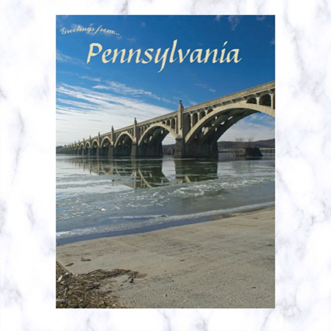 Postal Columbia Wrightsville Bridge Columbia Pennsylvania (Subido por el creador)