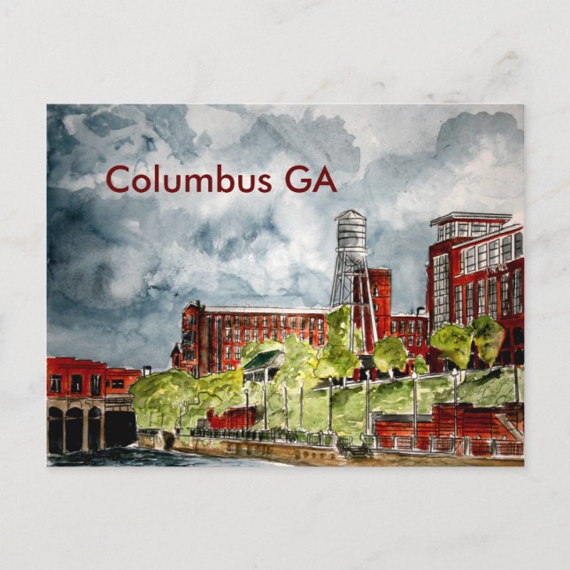 Postal columbus ga georgia riverwalk art, C... (Anverso)