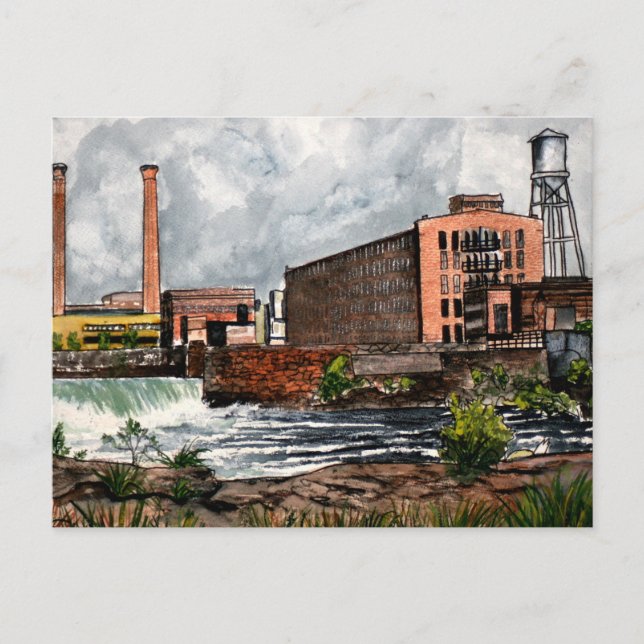 Postal Columbus GA Phenix City AL regalo de pintura de pa (Anverso)