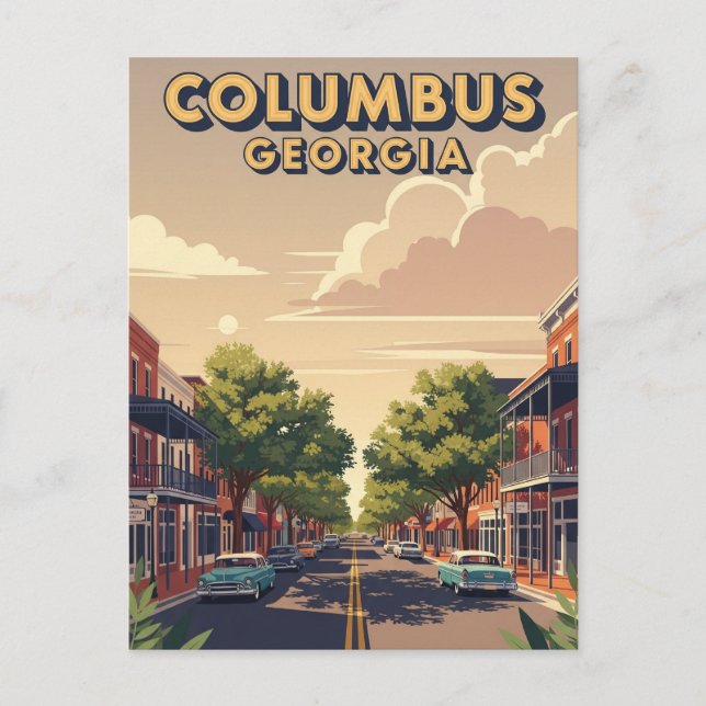 Postal Columbus Georgia Travel (Anverso)