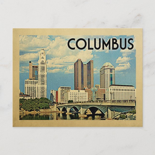 Postal Columbus Ohio Postcard Vintage Travel (Anverso)