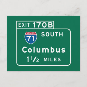 Postal Columbus, Rótulo de OH Road