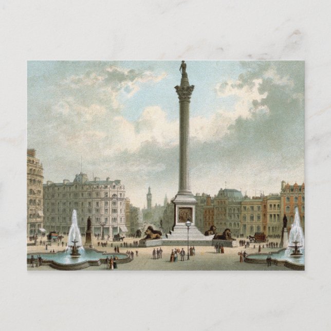 Postal Columna de Nelson, Plaza Trafalgar, Londres (Anverso)