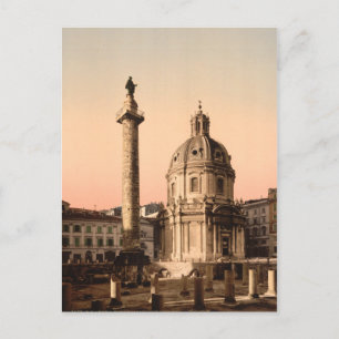 Postal Columna de Trajano, Roma, Lacio, Italia
