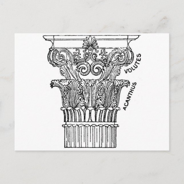 Postal Columna griega (Anverso)