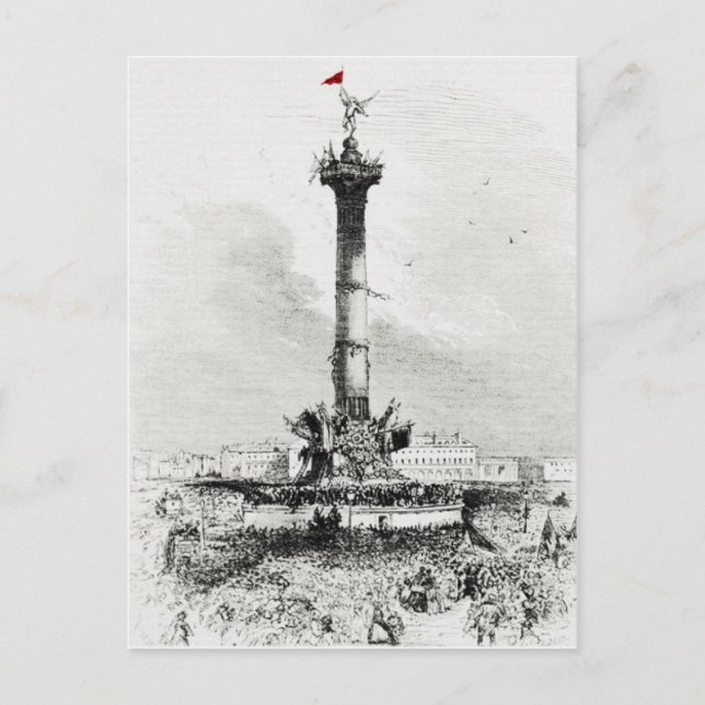 Postal Columna, Place de la Bastill, París (Anverso)