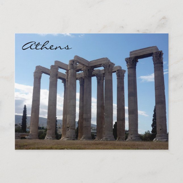 Postal columnas de zeus (Anverso)