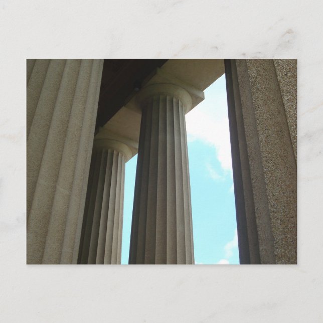 Postal Columnas Parthenon Postcard de Nashville TN (Anverso)