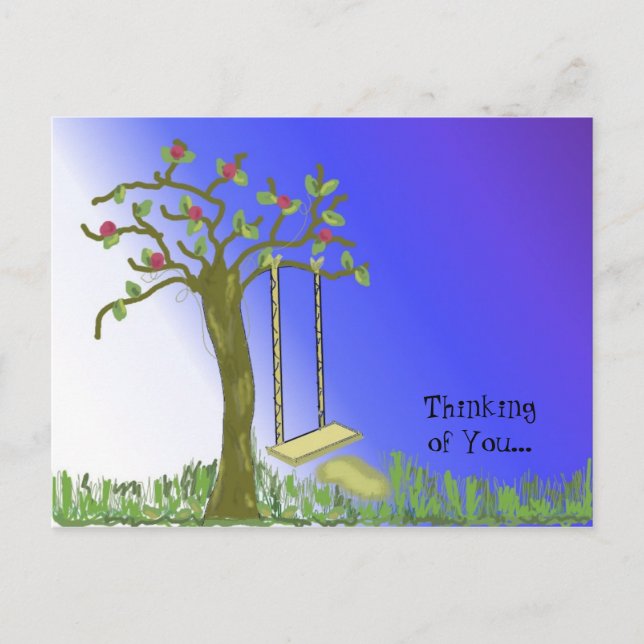 Postal Columpio de árbol viejo (Anverso)