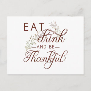 Postal coma algo y esté agradecido