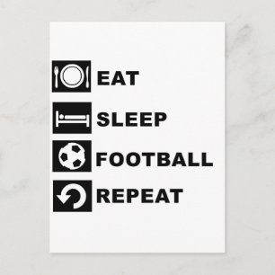 Postal Coma, duerme, futbol, repite.