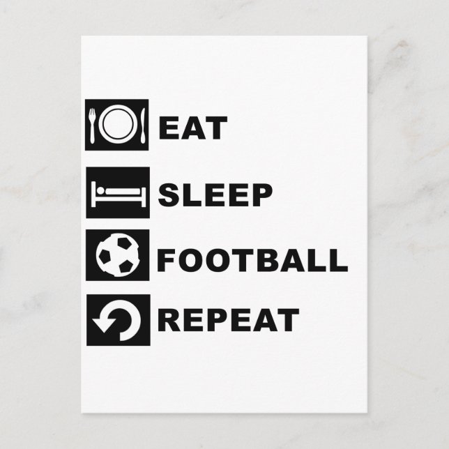Postal Coma, duerme, futbol, repite. (Anverso)