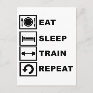 Postal Coma, duerme, tren, repite.