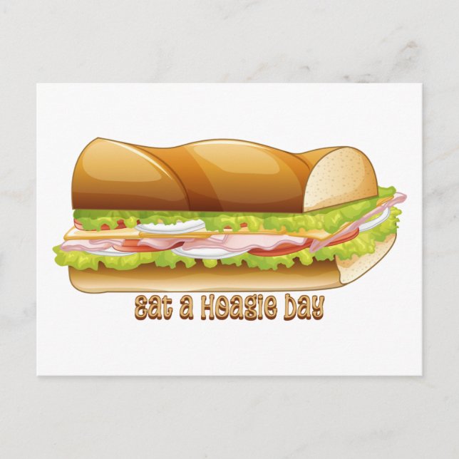 Postal Coma el Día de la Hoagie, un sándwich submarino (Anverso)