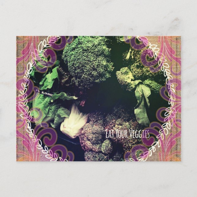 Postal Coma tus verduras (Anverso)