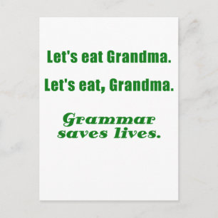 Postal Comamos la abuela y la gramática salvamos vidas