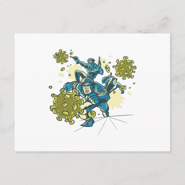 Postal Combatientes del Coronavirus (Anverso)