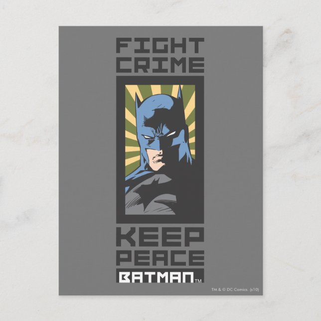 Postal Combatir el crimen - Mantener la paz - Batman (Anverso)