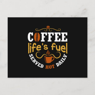 Postal Combustible de la Vida de Café