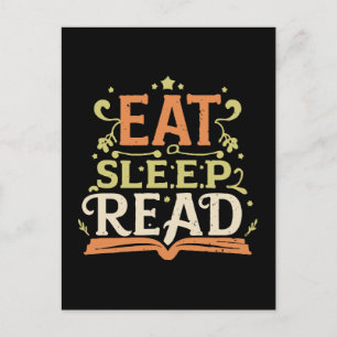 Postal Come Dormir Leer, Lectura Divertida