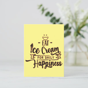 Postal Come Helado para la Felicidad Diaria- Amante del H