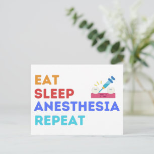 POSTAL COME SUEÑA ANESTESIA REPITE - ANESTESIA