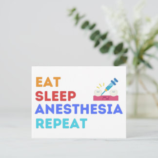 POSTAL COME SUEÑA ANESTESIA REPITE - ANESTESIA