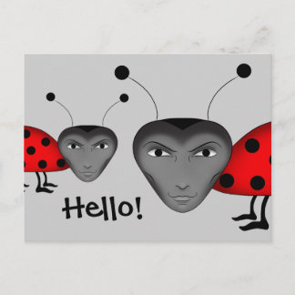 Postal Comedia de los bugs del hombre