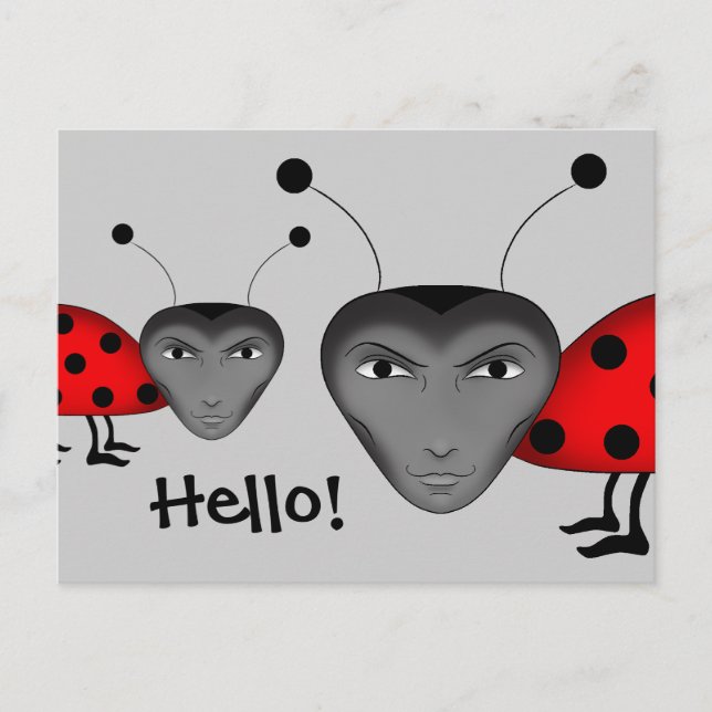 Postal Comedia de los bugs del hombre (Anverso)