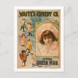 Postal Comedia de Waite. Pequeña obra de Queen Mab