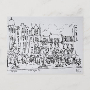 Postal Comedor al aire libre a lo largo de la calle India