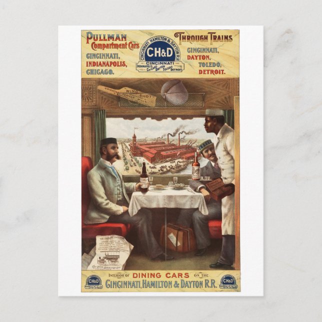 Postal Comedor de CH&D Pullman 1894 (Anverso)