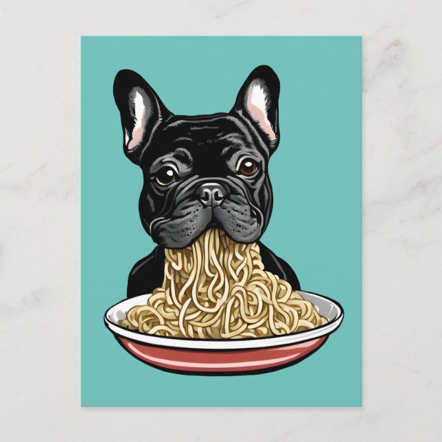 Postal Comedor de fideos (Anverso)