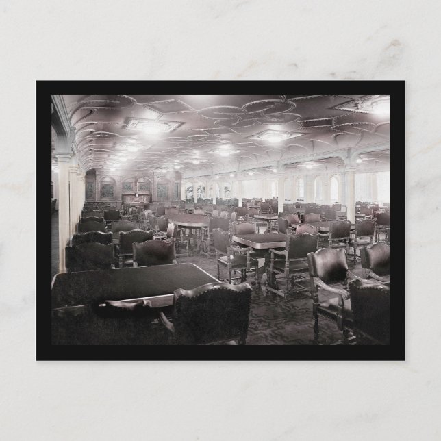 Postal Comedor principal Titanic (Anverso)