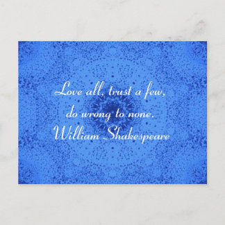 Postal Comentando William Shakespeare Wisdom