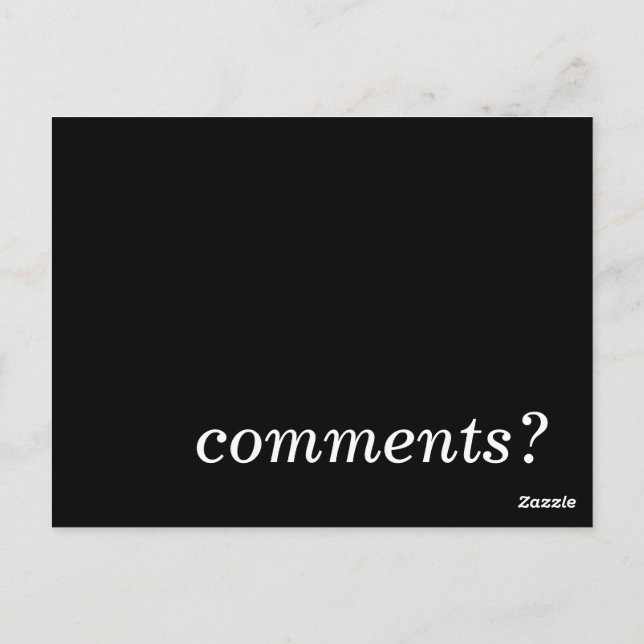 Postal comentarios? (Reverso)