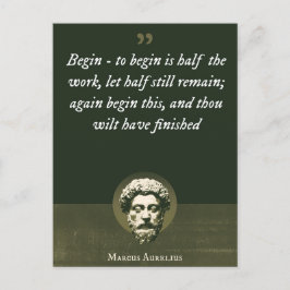 Postal Comenzar - para empezar es la mitad del trabajo, m