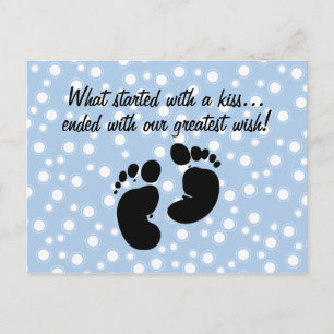 Postal Comenzó Con Un Personalizado Azul De Deseos De Bes