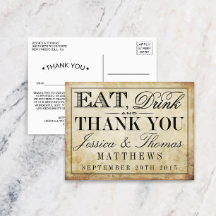 Postal Comer, beber y estar casados con una boda de cosec