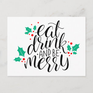 Postal Comer bebida y ser merry Design