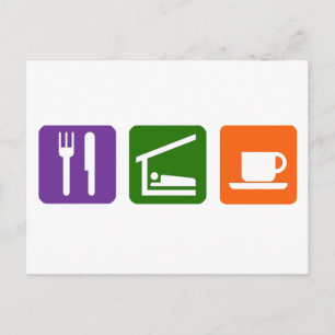 Postal Comer café de sueño