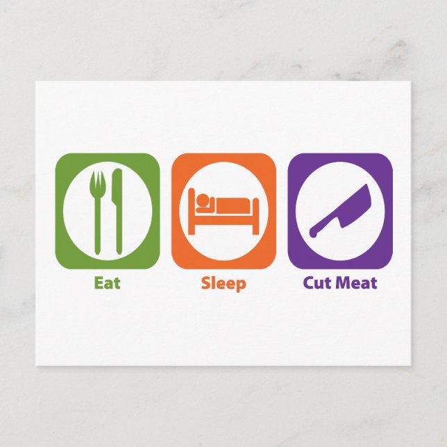 Postal Comer carne de corte de sueño (Anverso)