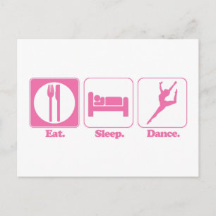 Postal comer dormir bailar
