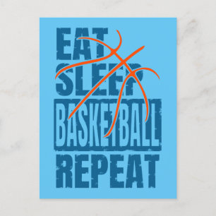POSTAL COMER DORMIR BALONCESTO REPETIR