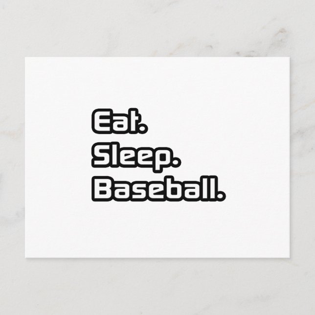Postal Comer. Dormir. Béisbol. (Anverso)