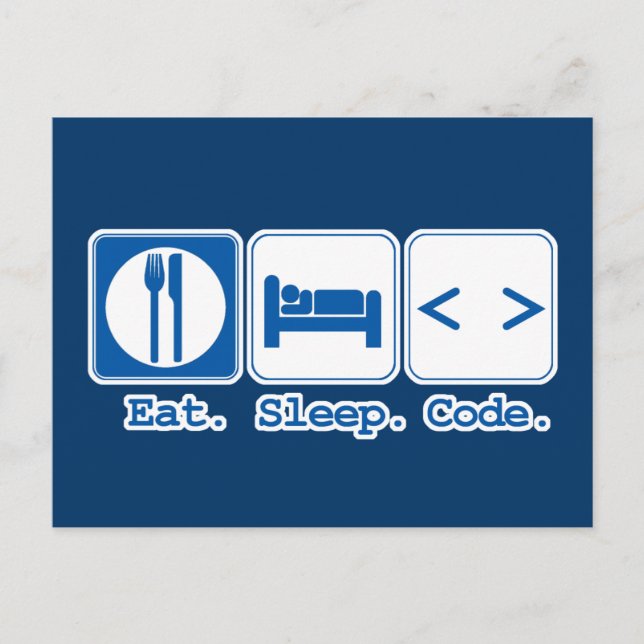 Postal comer dormir código (html) (Anverso)