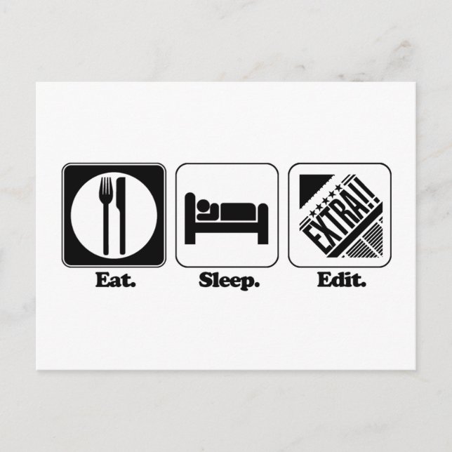 Postal comer dormir editar (Anverso)