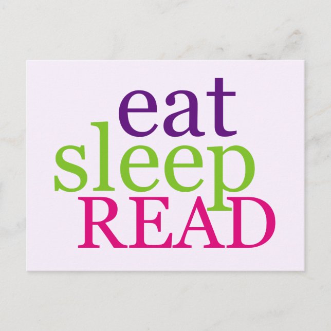Postal Comer, dormir, LEER - Retro (Anverso)