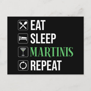 Postal Comer. Dormir. Martinis. Repetir.